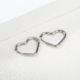 Heart-shaped loop ear wires 2*20*17.2mm steel color gold color