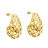 Teardrop with Irregular Cutout Earrings 21.4*35mm