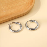 Boucles d'oreilles torsadées rondes 4.7*29.5mm