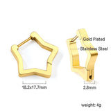 Star earrings 2.8*18*17.7mm