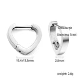 Heart-shaped earrings 2.8*15.4*13.8mm