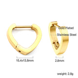 Heart-shaped earrings 2.8*15.4*13.8mm