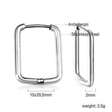 Rectangular ear buckle