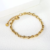 Thick 2.3*Width 4.5*Height 6mmAccessory Clasp Bracelet 17+3+6mm Round Tail Plaque Gold Color