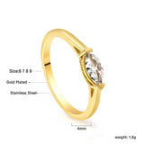 2 Prong Band & Slender Oval Diamond Ring