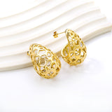 Teardrop with Irregular Cutout Earrings 21.4*35mm