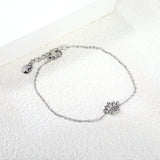 11.3*8.3mm Crown Sticky White Zirconium Circle Accessory Bracelet 17+3cm+6mm Round End Tag