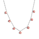 4 CZ necklaces in different colors