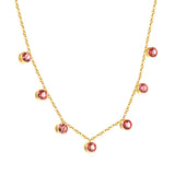 4 CZ necklaces in different colors