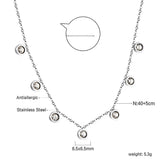 4 CZ necklaces in different colors