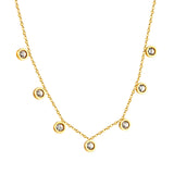 4 CZ necklaces in different colors