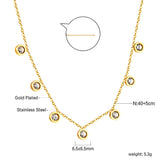 4 CZ necklaces in different colors