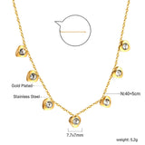 4 CZ necklaces in different colors