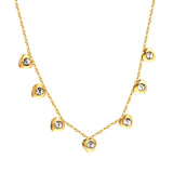 4 CZ necklaces in different colors