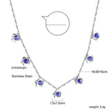 4 CZ necklaces in different colors