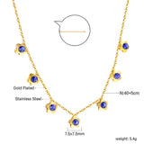 4 CZ necklaces in different colors