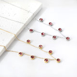 4 CZ necklaces in different colors