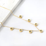 4 CZ necklaces in different colors