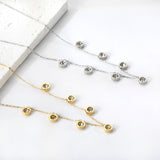 4 CZ necklaces in different colors