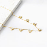 4 CZ necklaces in different colors