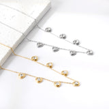 4 CZ necklaces in different colors