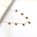 4 CZ necklaces in different colors