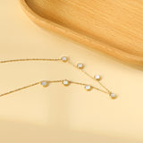 Collier Pendentif 7 Coquillages Blancs 40+5cm