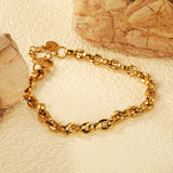 Thick 2.3*Width 4.5*Height 6mmAccessory Clasp Bracelet 17+3+6mm Round Tail Plaque Gold Color