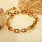 Thick 1.5*Width 6.7*Height 10.2mm Accessories Clasp Bracelet 17+3+6mm Round Tail Plaque Gold Color