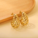 Teardrop with Irregular Cutout Earrings 21.4*35mm