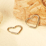 Heart-shaped loop ear wires 2*20*17.2mm steel color gold color