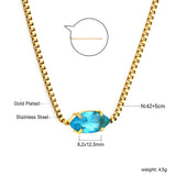 2024 New year 12 different colors diamond pendant necklace 42+5cm