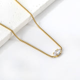 2024 New year 12 different colors diamond pendant necklace 42+5cm