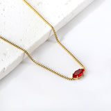 2024 New year 12 different colors diamond pendant necklace 42+5cm