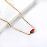 2024 New year 12 different colors diamond pendant necklace 42+5cm