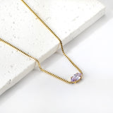 2024 New year 12 different colors diamond pendant necklace 42+5cm