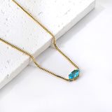 2024 New year 12 different colors diamond pendant necklace 42+5cm