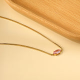 2024 New year 12 different colors diamond pendant necklace 42+5cm