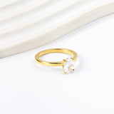 4 Claw & Oval Diamond Ring