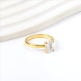 4 Claw & Square Diamond Ring