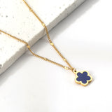 Collier pendentif en forme de fleur de pêcher, nouvel an 2024, avec coquille blanche, 45 + 5cm