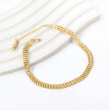 Double Spell Matching Chain Bracelet 19+5cm Golden