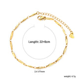 2.4*11mm long dumpling accessories anklet 22+6cm