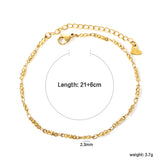 2.3mm Double Bead Accessory Anklet 21+6cm