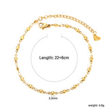 3.3mm Bean Accessories Anklet 22+6cm