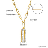 Collier avec pendentif en diamant et argile blanche, long cercle du nouvel an 2024, 50 + 5cm