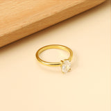 4 Claw & Oval Diamond Ring