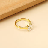 4 Claw & Square Diamond Ring