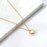 Heart with White Shell Pendant Necklace 39+5cm