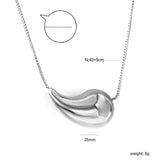 20mm & 25mm Water Drop Oval Pendant Necklace 40+5cm